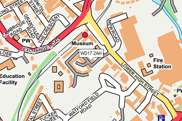 WD17 2AH map - OS OpenMap – Local (Ordnance Survey)