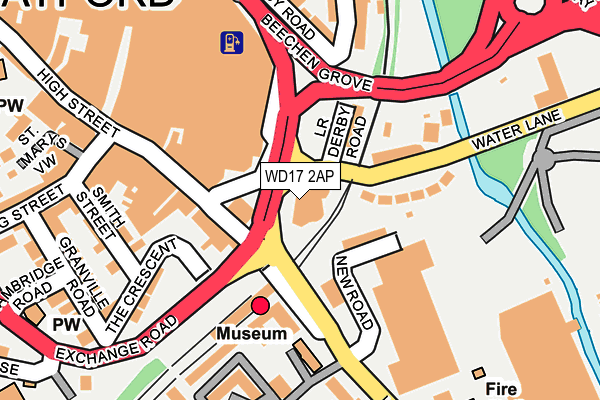 WD17 2AP map - OS OpenMap – Local (Ordnance Survey)