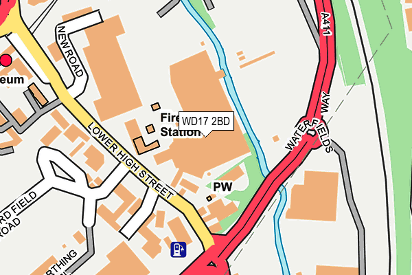 WD17 2BD map - OS OpenMap – Local (Ordnance Survey)