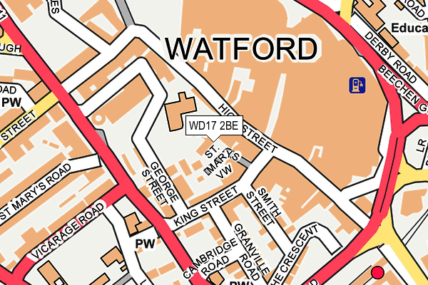 WD17 2BE map - OS OpenMap – Local (Ordnance Survey)