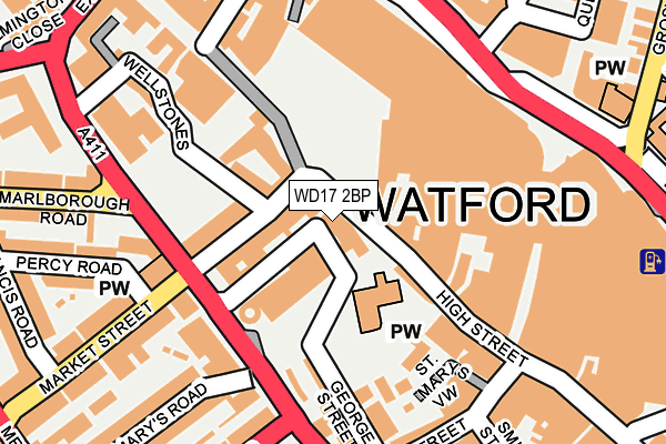 WD17 2BP map - OS OpenMap – Local (Ordnance Survey)