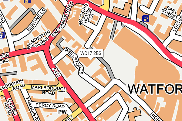 WD17 2BS map - OS OpenMap – Local (Ordnance Survey)