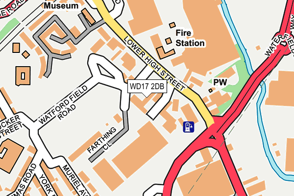 WD17 2DB map - OS OpenMap – Local (Ordnance Survey)