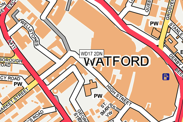 WD17 2DN map - OS OpenMap – Local (Ordnance Survey)
