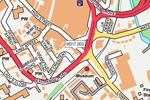 WD17 2EG map - OS OpenMap – Local (Ordnance Survey)