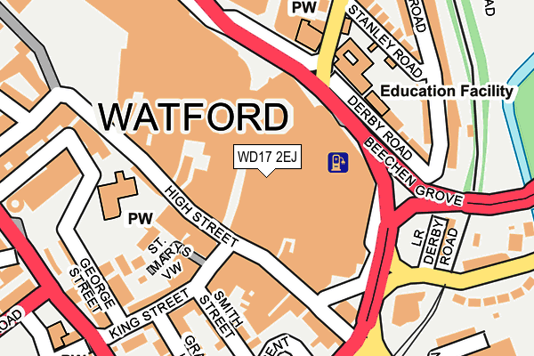 WD17 2EJ map - OS OpenMap – Local (Ordnance Survey)
