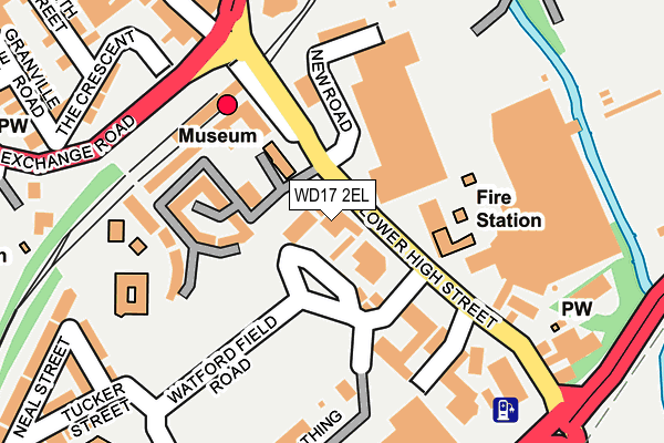 WD17 2EL map - OS OpenMap – Local (Ordnance Survey)