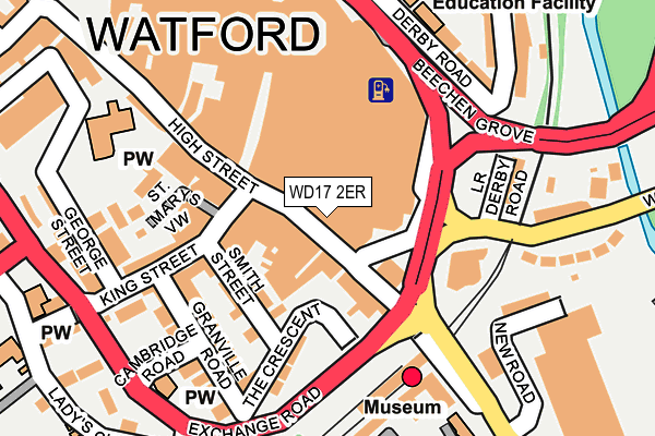 WD17 2ER map - OS OpenMap – Local (Ordnance Survey)
