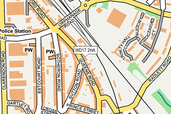 WD17 2HA map - OS OpenMap – Local (Ordnance Survey)