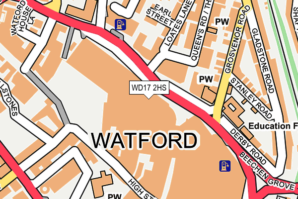 WD17 2HS map - OS OpenMap – Local (Ordnance Survey)