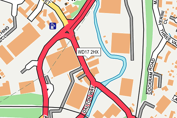 WD17 2HX map - OS OpenMap – Local (Ordnance Survey)