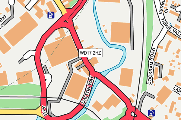 WD17 2HZ map - OS OpenMap – Local (Ordnance Survey)