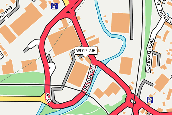 WD17 2JE map - OS OpenMap – Local (Ordnance Survey)