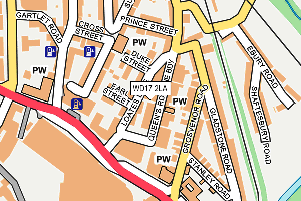 WD17 2LA map - OS OpenMap – Local (Ordnance Survey)