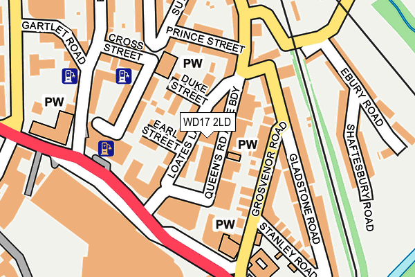 WD17 2LD map - OS OpenMap – Local (Ordnance Survey)