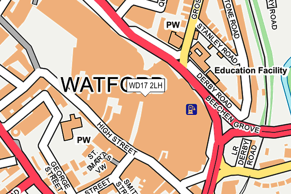 WD17 2LH map - OS OpenMap – Local (Ordnance Survey)
