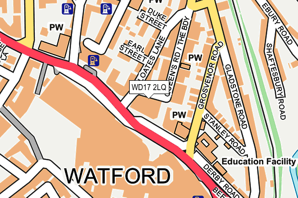 WD17 2LQ map - OS OpenMap – Local (Ordnance Survey)
