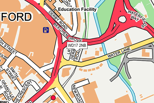 WD17 2NB map - OS OpenMap – Local (Ordnance Survey)