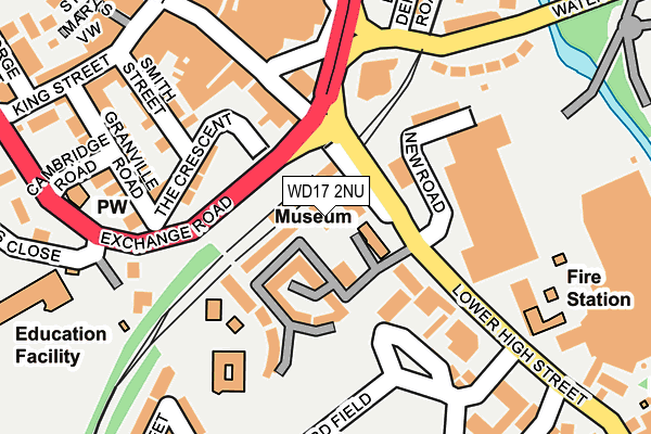 WD17 2NU map - OS OpenMap – Local (Ordnance Survey)