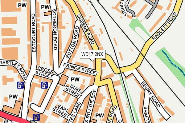 WD17 2NX map - OS OpenMap – Local (Ordnance Survey)
