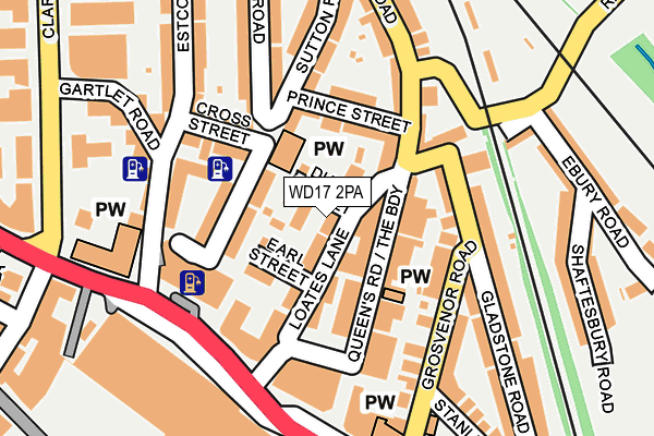 WD17 2PA map - OS OpenMap – Local (Ordnance Survey)