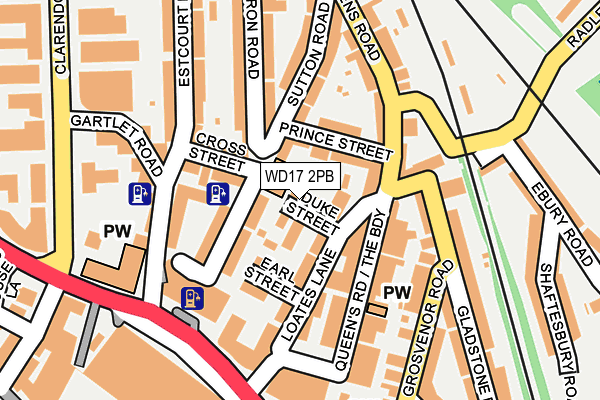 WD17 2PB map - OS OpenMap – Local (Ordnance Survey)