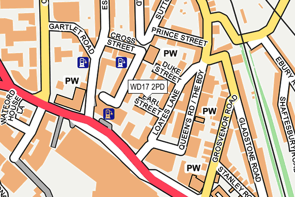 WD17 2PD map - OS OpenMap – Local (Ordnance Survey)