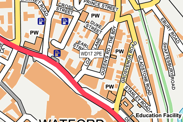 WD17 2PE map - OS OpenMap – Local (Ordnance Survey)