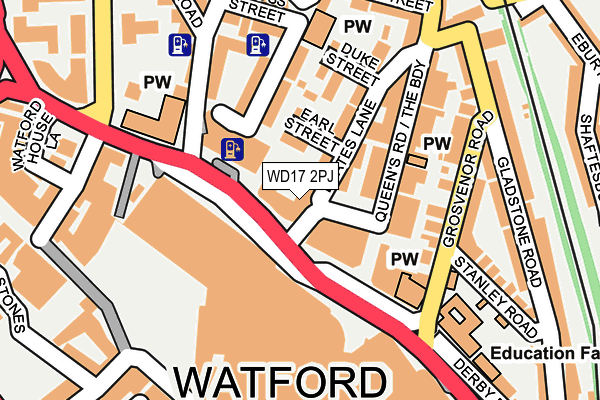 WD17 2PJ map - OS OpenMap – Local (Ordnance Survey)
