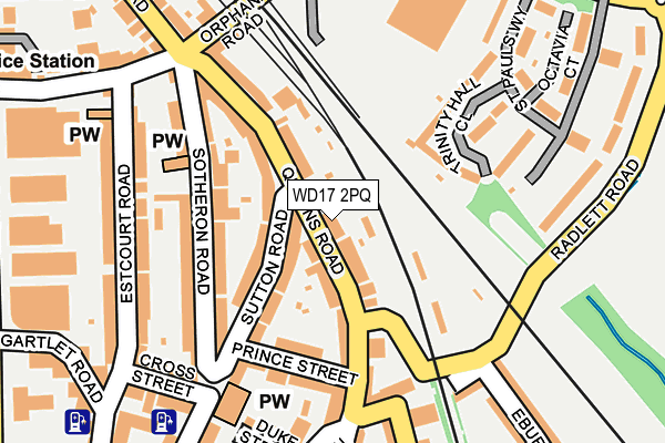 WD17 2PQ map - OS OpenMap – Local (Ordnance Survey)