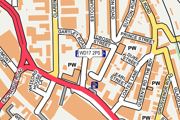 WD17 2PS map - OS OpenMap – Local (Ordnance Survey)