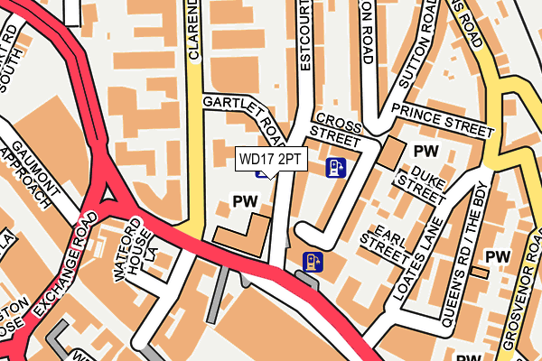 WD17 2PT map - OS OpenMap – Local (Ordnance Survey)