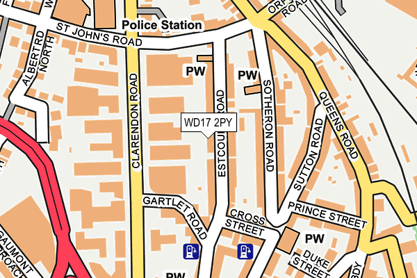 WD17 2PY map - OS OpenMap – Local (Ordnance Survey)