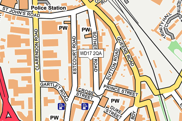 WD17 2QA map - OS OpenMap – Local (Ordnance Survey)