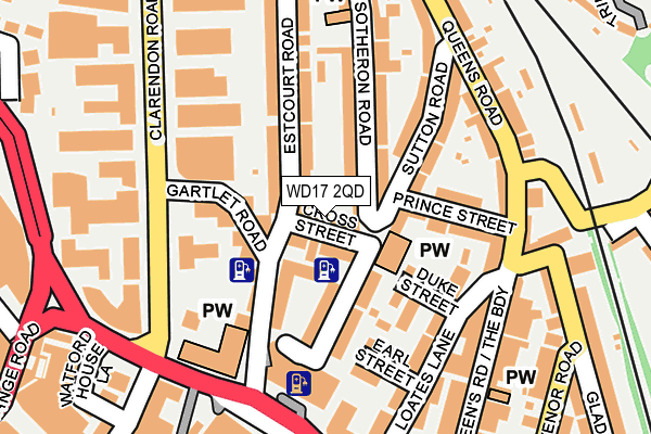 WD17 2QD map - OS OpenMap – Local (Ordnance Survey)