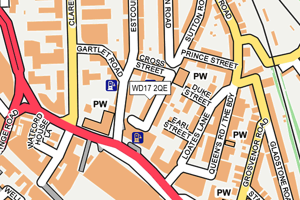 WD17 2QE map - OS OpenMap – Local (Ordnance Survey)