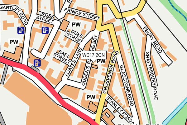 WD17 2QN map - OS OpenMap – Local (Ordnance Survey)
