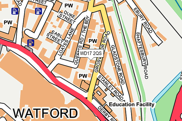 WD17 2QS map - OS OpenMap – Local (Ordnance Survey)