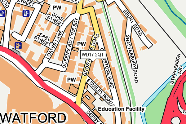 WD17 2QT map - OS OpenMap – Local (Ordnance Survey)