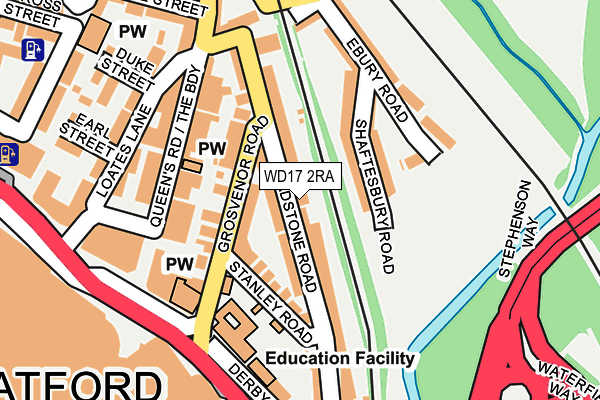 WD17 2RA map - OS OpenMap – Local (Ordnance Survey)