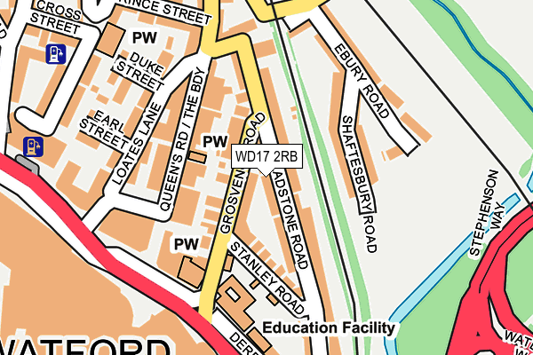 WD17 2RB map - OS OpenMap – Local (Ordnance Survey)