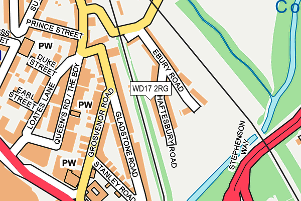WD17 2RG map - OS OpenMap – Local (Ordnance Survey)