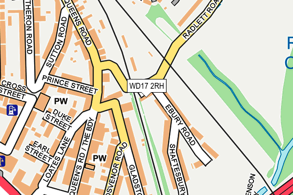 WD17 2RH map - OS OpenMap – Local (Ordnance Survey)