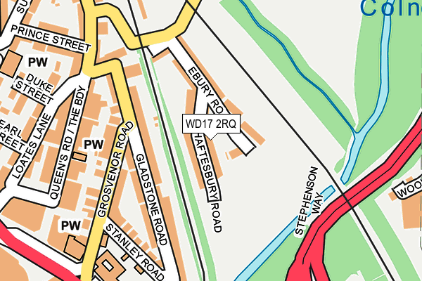 WD17 2RQ map - OS OpenMap – Local (Ordnance Survey)
