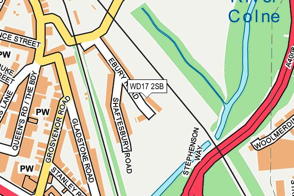 WD17 2SB map - OS OpenMap – Local (Ordnance Survey)