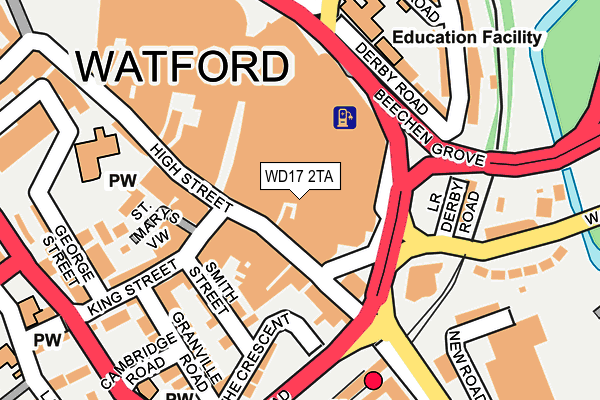 WD17 2TA map - OS OpenMap – Local (Ordnance Survey)
