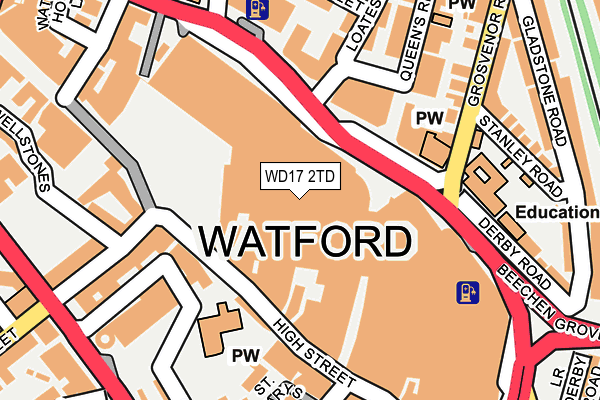 WD17 2TD map - OS OpenMap – Local (Ordnance Survey)