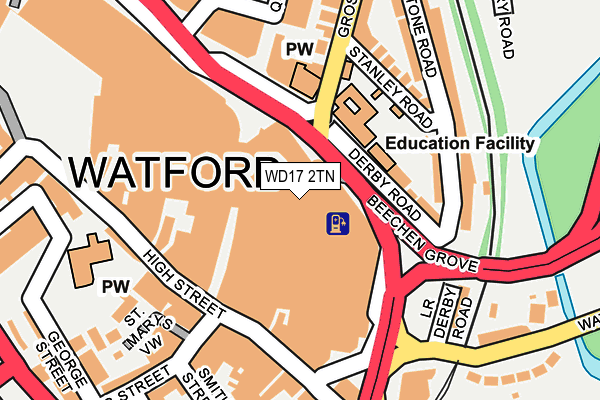 WD17 2TN map - OS OpenMap – Local (Ordnance Survey)