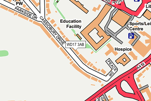 WD17 3AB map - OS OpenMap – Local (Ordnance Survey)