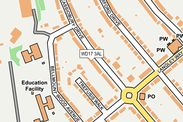 WD17 3AL map - OS OpenMap – Local (Ordnance Survey)